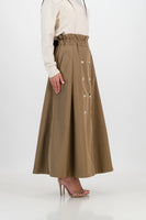 Romy button skirt - pecan