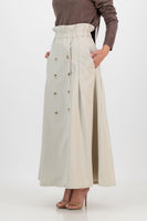 Romy button skirt - ivory