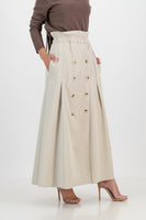 Romy button skirt - ivory