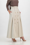 Romy button skirt - ivory