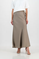 Gabriella satin skirt - grey