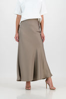 Gabriella satin skirt - grey