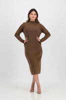 Alicia knitted dress - brown