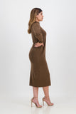 Alicia knitted dress - brown