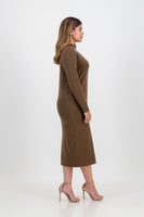 Alicia knitted dress - brown