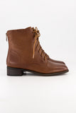 Leather lace-up boot – choc