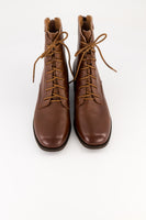 Leather lace-up boot – choc