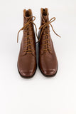 Leather lace-up boot – choc