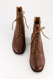 Leather lace-up boot – choc