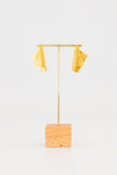 Square Foldover Textured Earring