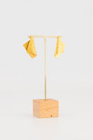 Square Foldover Textured Earring