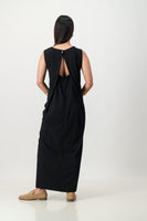 Liquorice key hole back dress