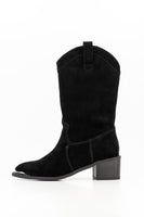 Steel cap western boot- black