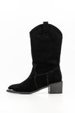 Steel cap western boot- black