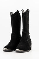 Steel cap western boot- black
