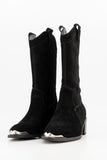 Steel cap western boot- black