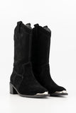 Steel cap western boot- black