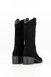 Steel cap western boot- black