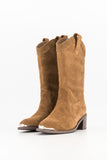 Steel cap western boot-tan