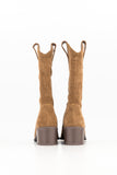 Steel cap western boot-tan