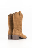 Steel cap western boot-tan