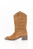Steel cap western boot-tan
