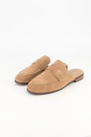 Suede mule - stone