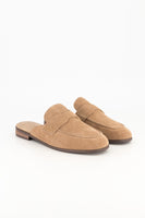 Suede mule - stone