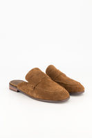 Suede mule - pecan