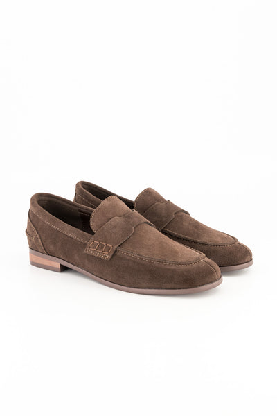 Suede loafer - chocolate