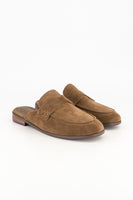 Suede mule - brown