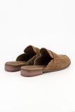 Suede mule - brown