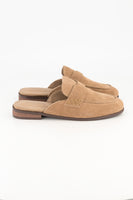 Suede mule - stone