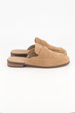 Suede mule - stone