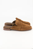 Suede mule - pecan