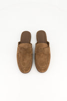 Suede mule - brown