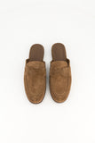 Suede mule - brown