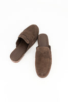 Suede mule - chocolate