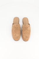 Suede mule - stone