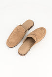 Suede mule - stone
