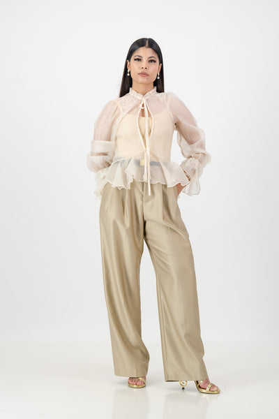 Stone Trouser with Black Belt