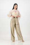Stone Trouser with Black Belt