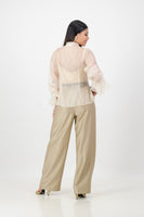 Stone Trouser with Black Belt