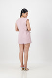 Lilac Tweed Cut-out-Blazer with Shorts