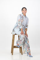 Blue floral pant