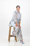 Blue floral pant