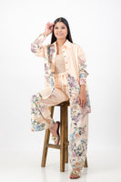 Peach floral shirt