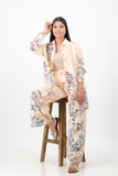 Peach floral shirt