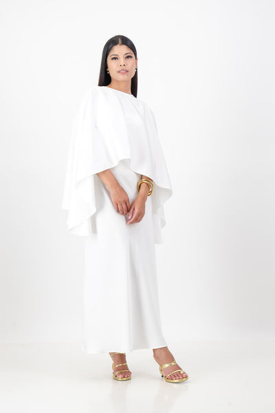 White Cape dress