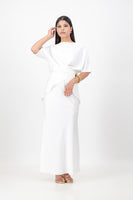 White criss cross top with skirt